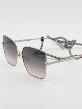 M Missoni MMI 0101/S 03YZ JP Sunglasses Palladium Square Frame, Green Lenses